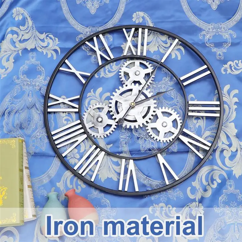 1 шт. креативные металлические настенные часы в стиле ретро модные декоративные