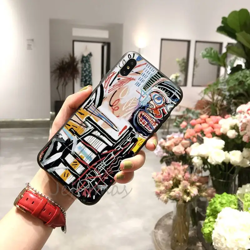

Jean Michel Basquiat Art Graffiti Phone Case for iPhone 11 12 mini pro XS MAX 8 7 6 6S Plus X 5S SE 2020 XR