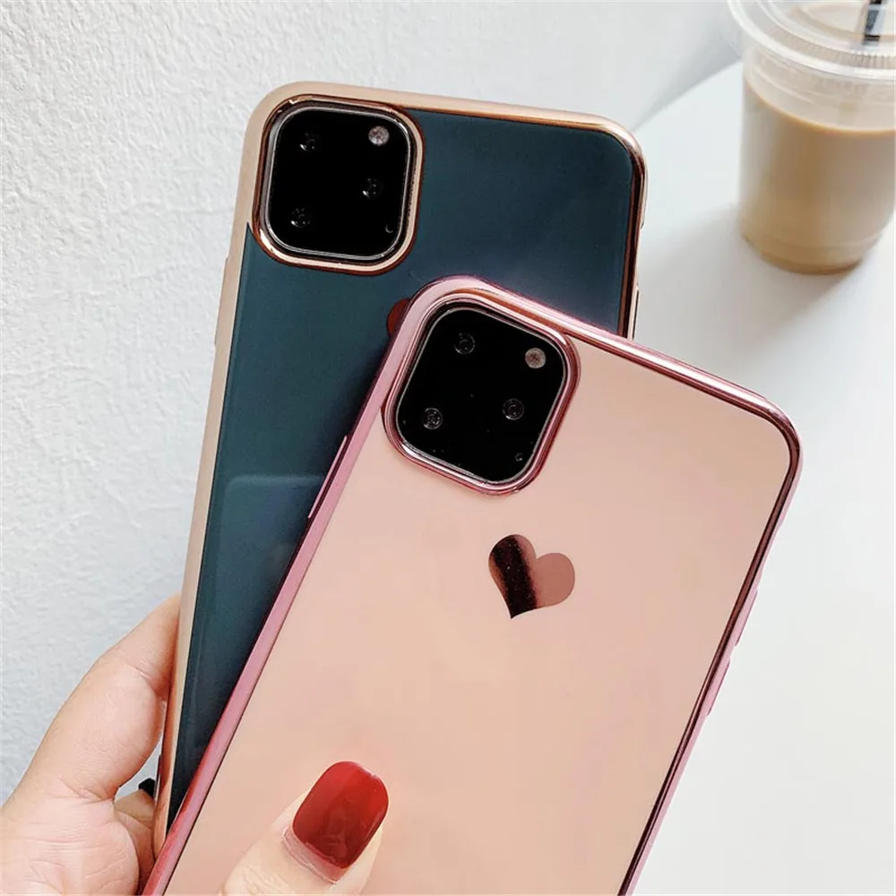 Роскошный чехол с гальваническим покрытием для телефона Apple iPhone 11 Pro X XS Max XR 6 6S 7 8