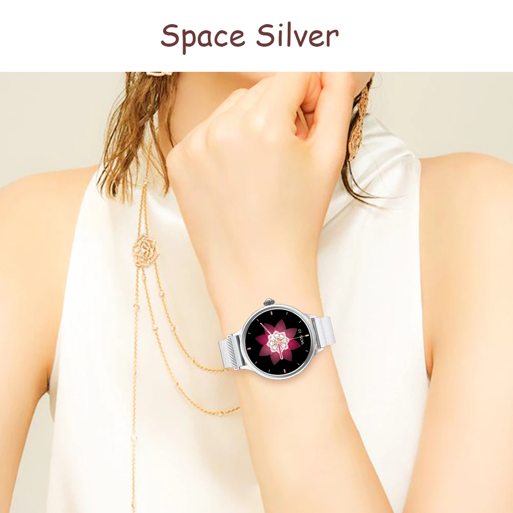 Женские Смарт часы Lokmat круглые с сенсорным экраном 1 дюйма|Смарт-часы| |