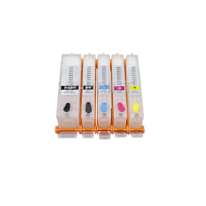 5pcs Cartridges UP PGI 480 CLI 481 PGI-480 CLI-481 PGI480 481 перезаправляемый картридж для hp Canon принтерам PIXMA TR7540 TR8540 TS8140 TS6140 TS9140 - Цвет: 5pcs Cartridges