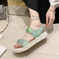 sports sandals female ins tide 2021 summer new net red korean version of the velcro student flat female sandals womens shoes