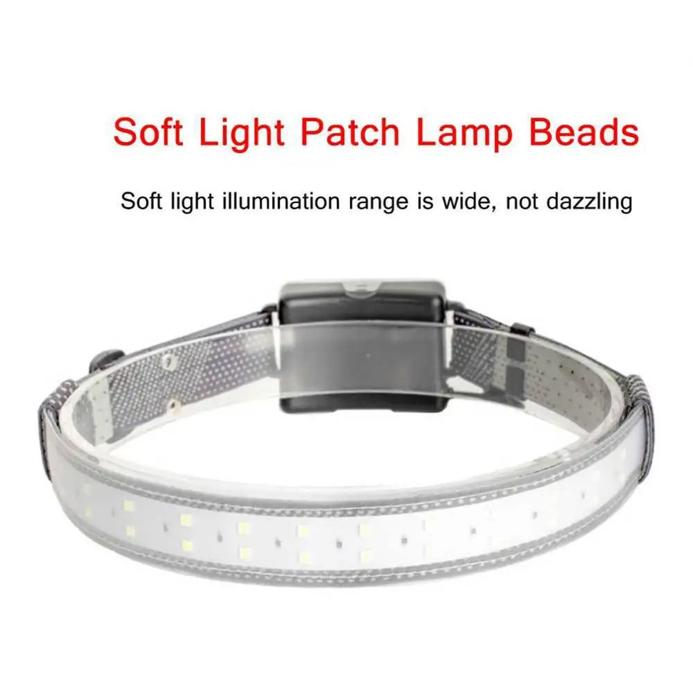 

350LM Portable Lightweight Soft LED Headlamp Outdoor Cycling Headband Light Waterproof Head Lamp Emergency Lantern Spotlight