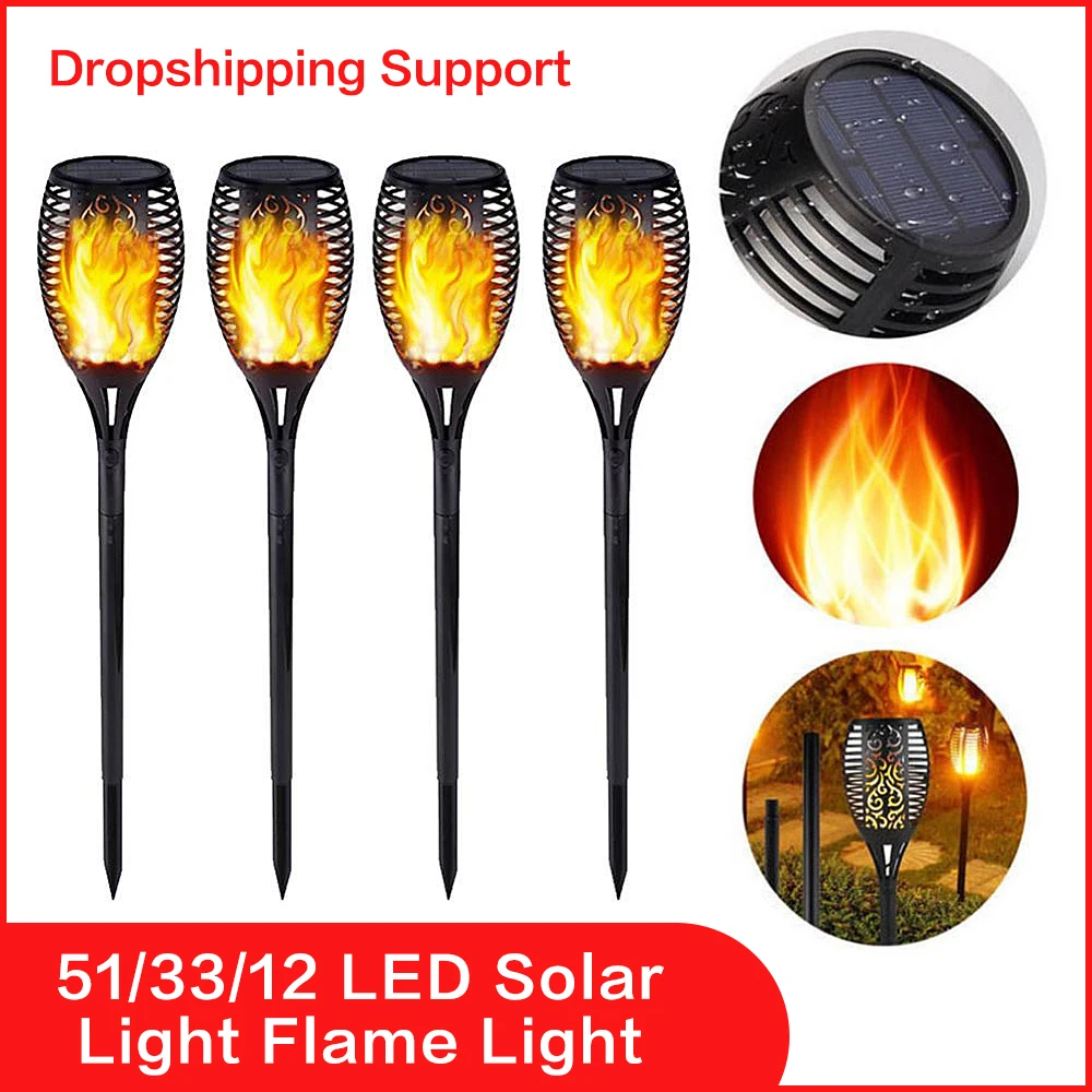 

Светодиодный уличный фонарь на солнечной батарее, водонепроницаемый садовый светильник для танцев, пламени, для двора, сада, балкона, 33/51/12 с...