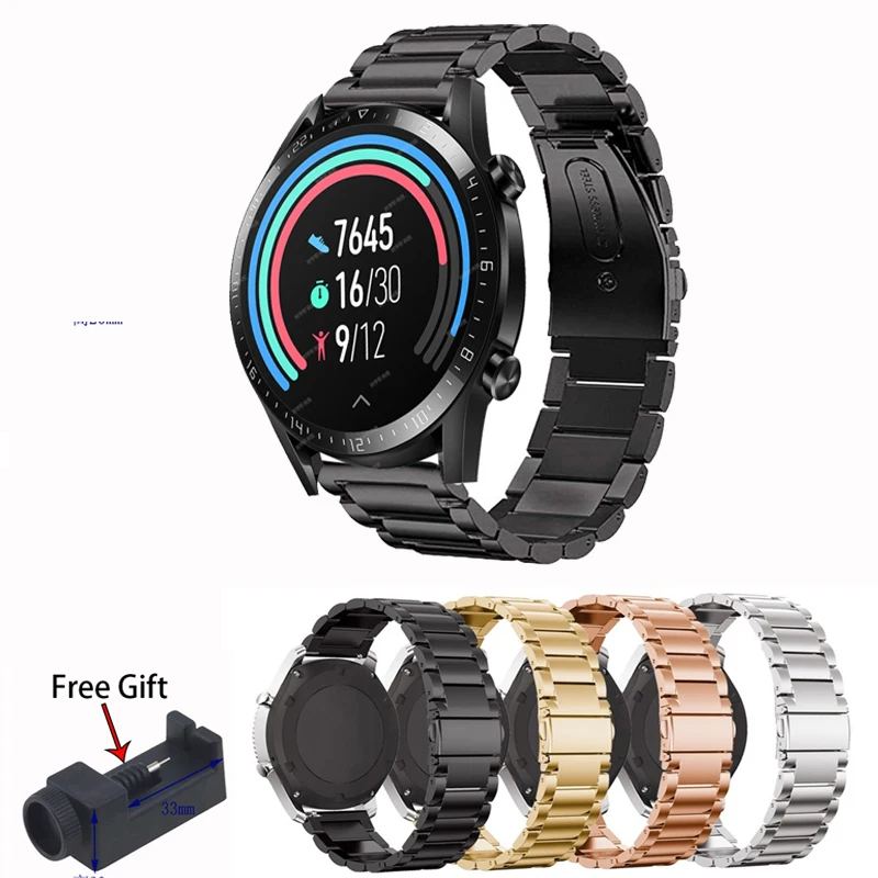 

Metal 22mm watch band strap For Huawei watch GT 2 46mm smartwatch Replacement wristband For Huawei watch GT 42mm 46mm