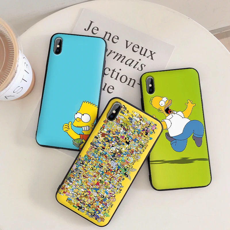 Забавный Симпсоны Мягкий чехол из ТПУ для Apple iPhone X XR XS MAX 5 5S 5C SE 6 S 7 8 Plus ipod touch