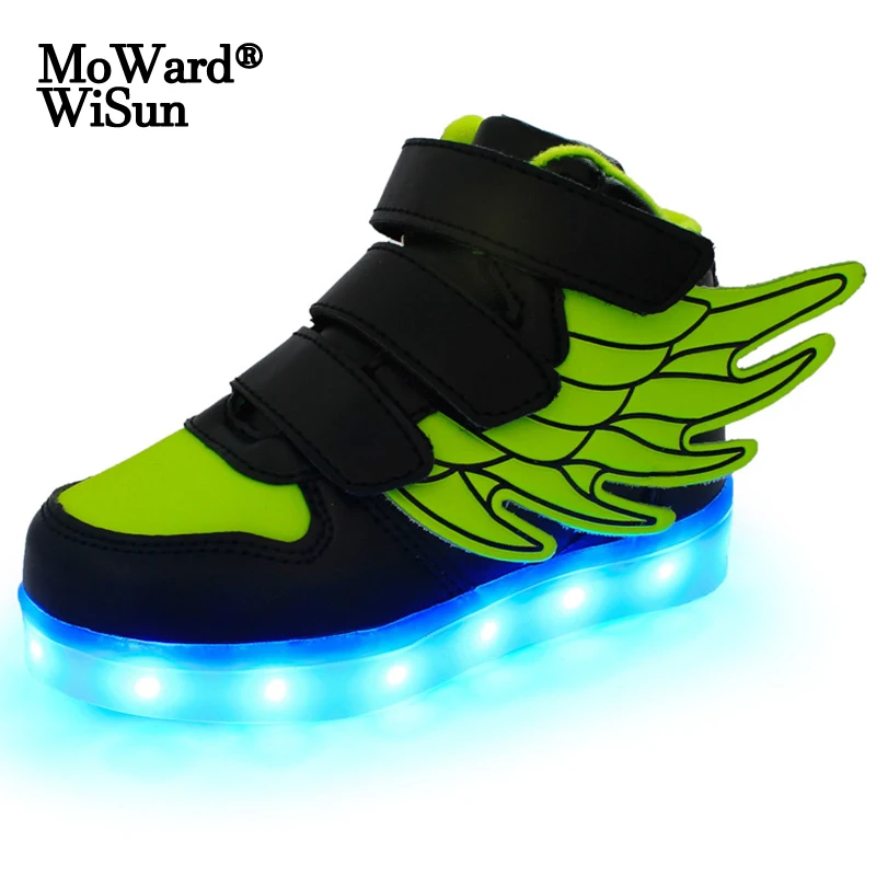 

Size 25-37 Children LED Shoes Baskets Boys Girls Glowing Luminous Sneakers with Light Sole Kids Light Up Sneakers LED Slippers