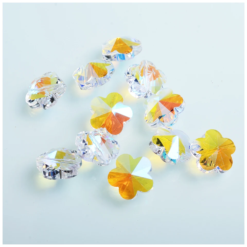 32 шт в форме цветка Хрустальные стеклянные бусины 14 мм для самостоятельного