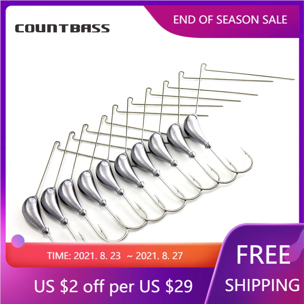 10 шт. 3/4 унции Неокрашенная спиннинговая наживка с крючком VMC 7250 5/0 DIY пресноводные