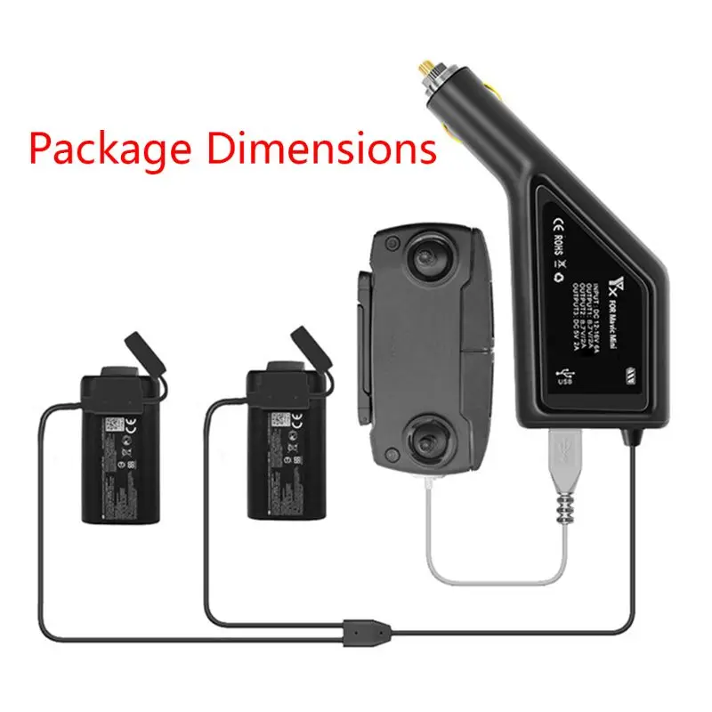 3 в 1 Автомобильное зарядное устройство адаптер быстрой зарядки для DJI Mavic Mini
