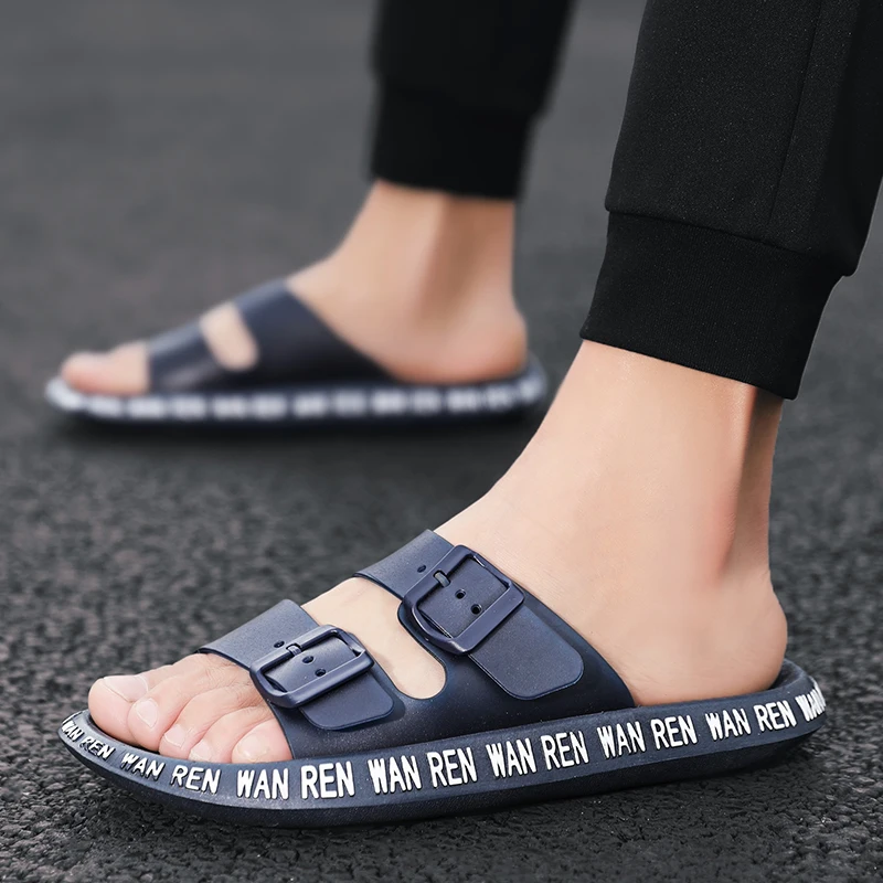 Мужские Пляжные шлепанцы мягкие массажные сандалии для воды Повседневная модная