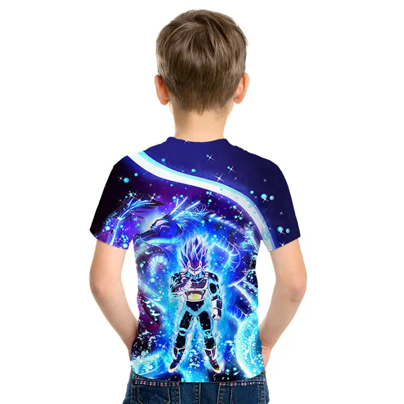Мяч Дракон аниме футболка для мальчиков и девочек 3D принт Веджета супер сайян