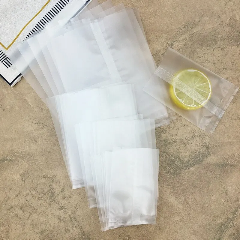 100 шт./лот ювелирный Чай Прозрачный матовый плоский Герметичный пакет для печенья