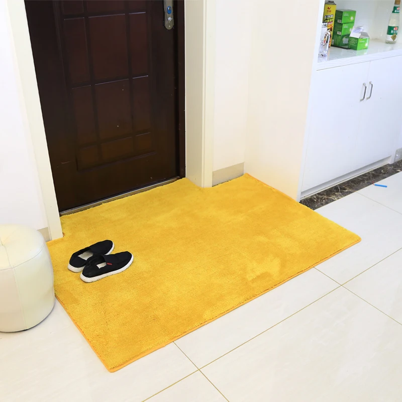Желтый нескользящий ковер напольный водонепроницаемый коврик для спальни