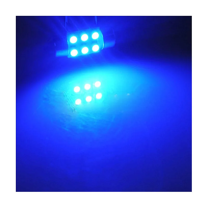 2x31 мм 6 SMD 1210 светодиодный синий автомобиль лампа для внутреннего корпуса C5W 239