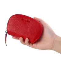 fashion genuine leather women card holder wallet large capacity female lovely small zipper credit card case