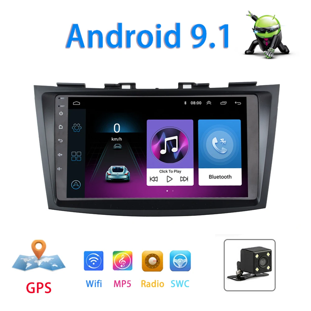 Автомобильный DVD-плеер Android 9 1 стерео аудио радио GPS-навигация мультимедийный