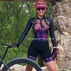 Женский триатлоновый костюм для велоспорта, облегающая велосипедная форма с длинным рукавом, 2021