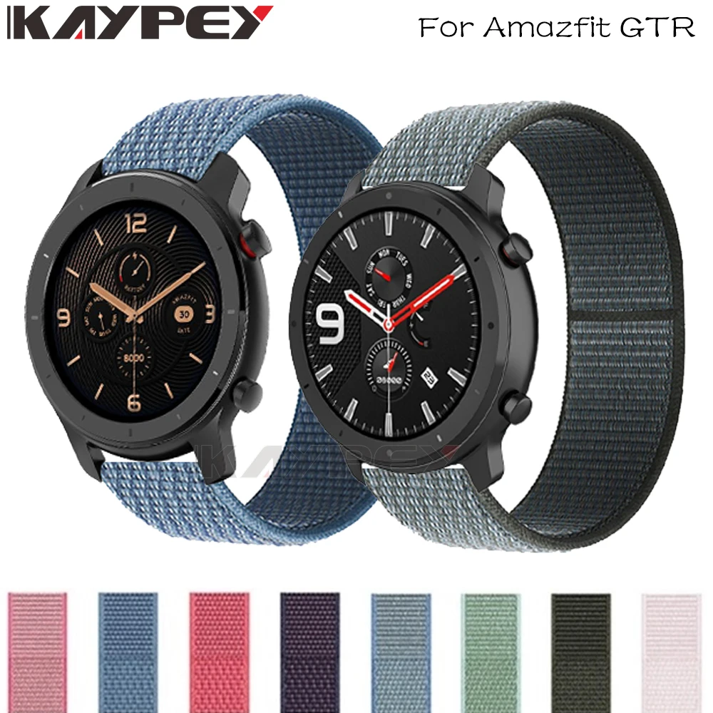 Nylon Loop Woven Strap for Xiaomi Huami Amazfit GTR 42MM 47MM Smart Watch Wearable Wrist Bracelet 2 2e Watchband | Электроника