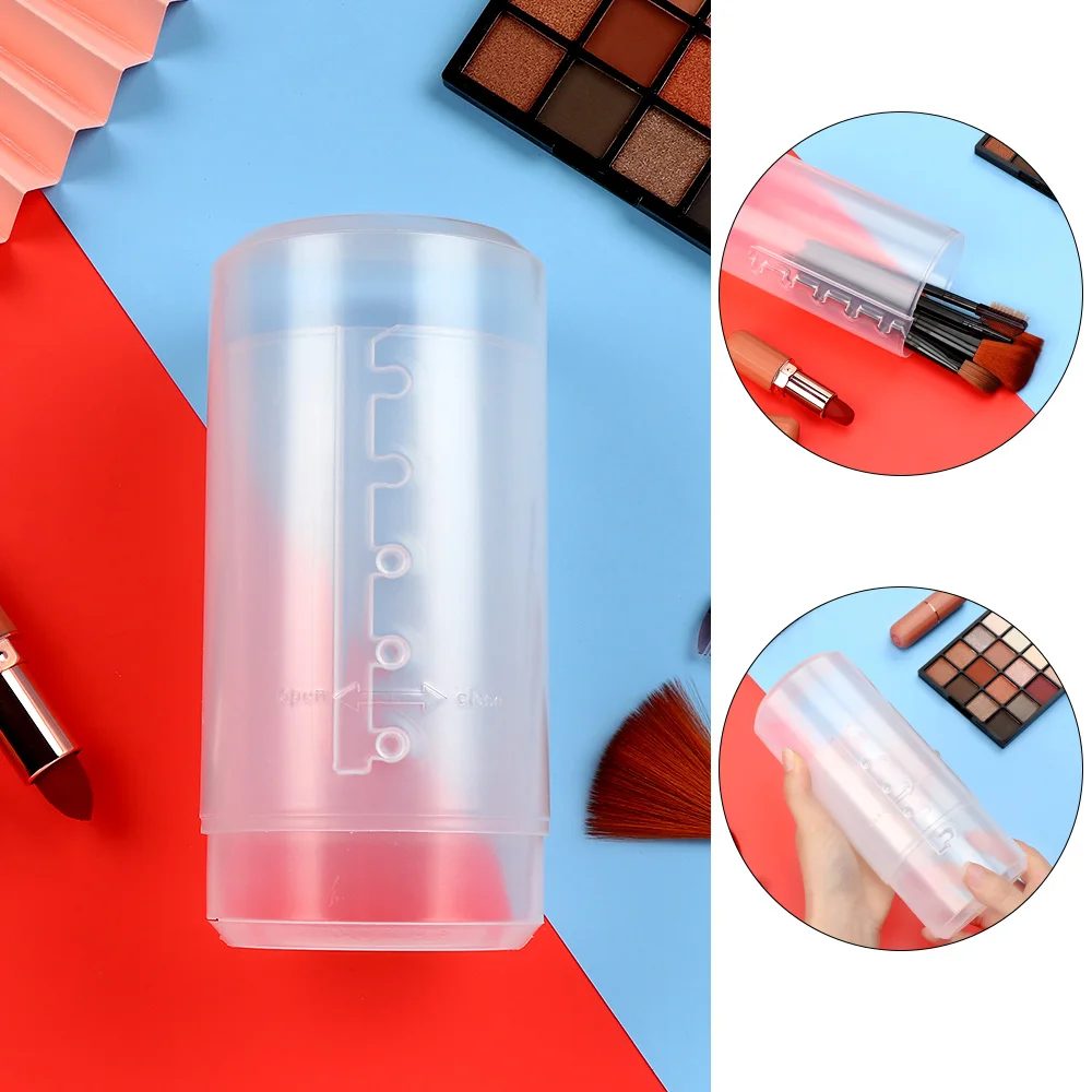 

Adjustable Large Size Makeup Brush Holder Case Pen Holder Waterproof Dustproof Travel Organizer Box Desktop Storage Bucket
