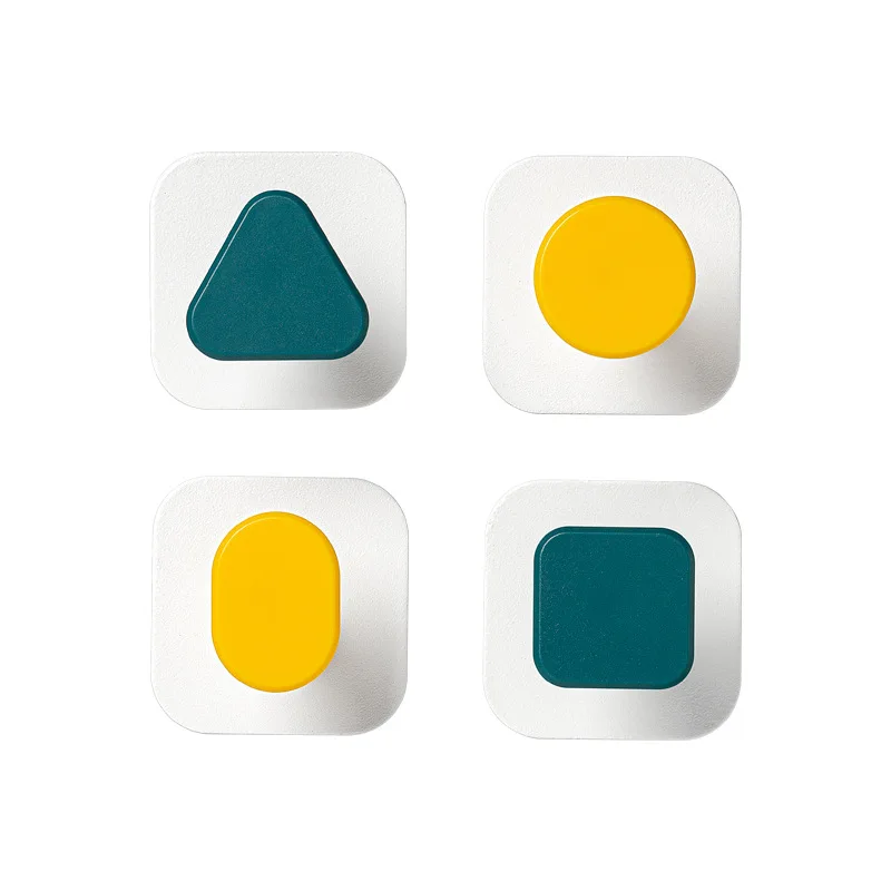 

2021 4 Pcs 2 Color ABS Carbon Steel Strong Self Adhesive Door Wall Hangers Hooks Tableware Hanger Kitchen Bathroom Accessories