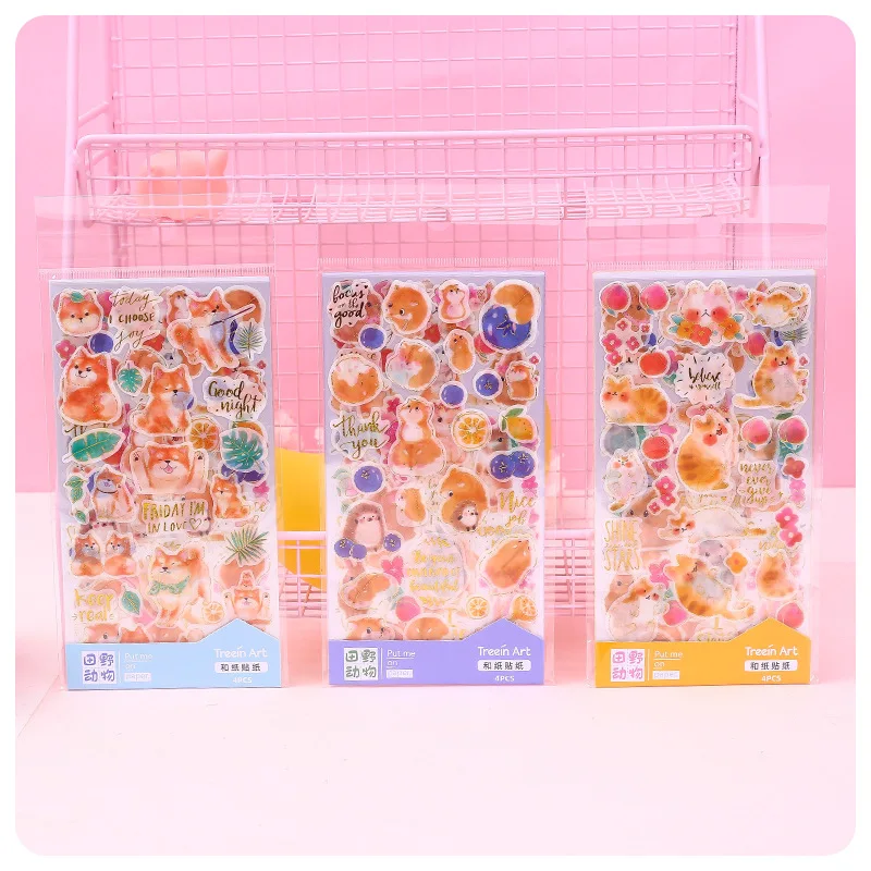 4 шт./упак. поле Животные пуля журнал мультфильм декоративные канцелярские