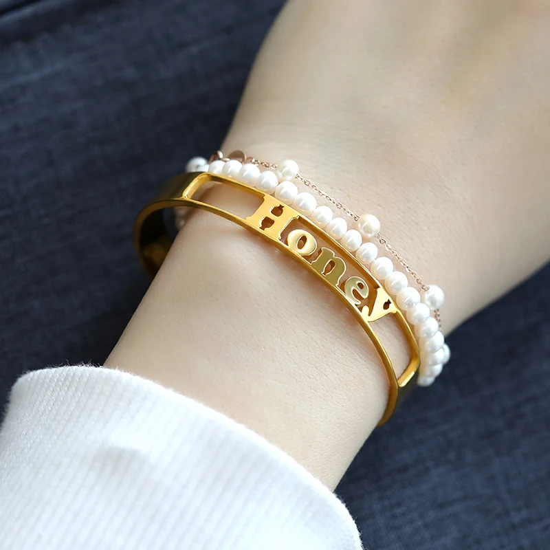 Персонализированные браслеты с табличкой ID для женщин и мужчин Cutomized из