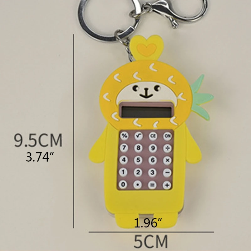 

Mini Calculator Cute Fruit Keychain Bag Decoration Pendant Car Key Ring Jewelry Student Gift Kids Toys