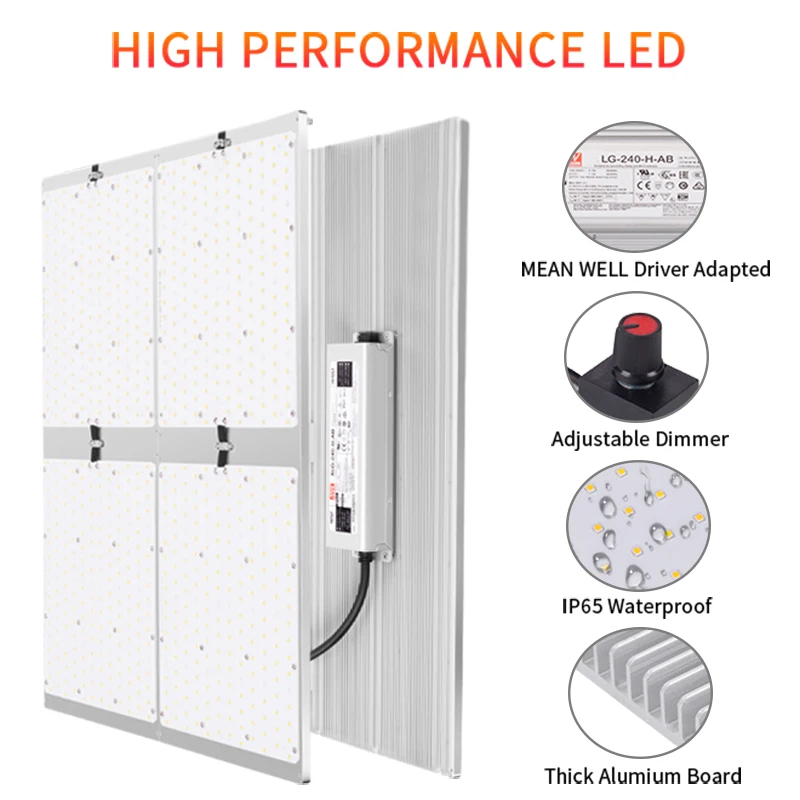 Затемняемый 480 Вт Led Grow Light полный спектр Квантовая доска IP65 комнатные растения