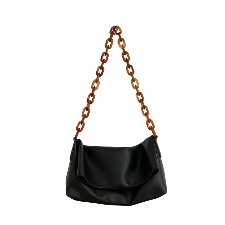 

Acrylic Chain Shoulder Underarm Bag 2021 Trendy Shoulder Bags Zebra Handbags Female Large Capacity Messenger Bag Bolsa De Hombro