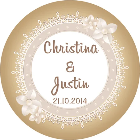 Круглые свадебные украшения для вечеринки этикетка упаковки невесты