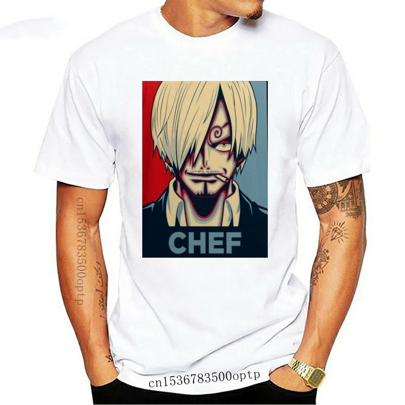 

Новинка, цельная футболка шеф-повара Sanji, удивительное изображение, сделанная на заказ футболка из чистого хлопка