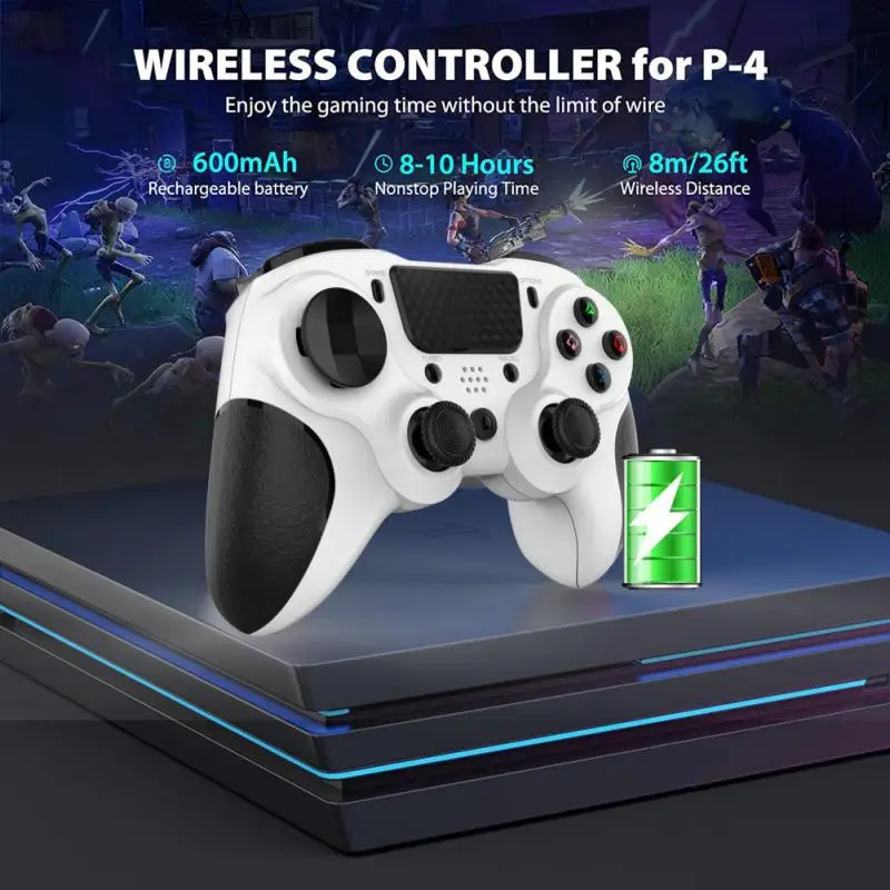 Совместимый с Bluetooth игровой контроллер беспроводной геймпад подходит для PS4 Apple