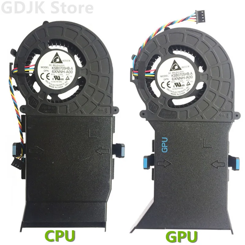 

New CPU GPU Cooler Fan For DELL Alienware ALWAR-3508/1808 R1 4528B ASM100-1580 Alpha R2 0XH2YX 06XNNH KSB0705HB-A Radiator