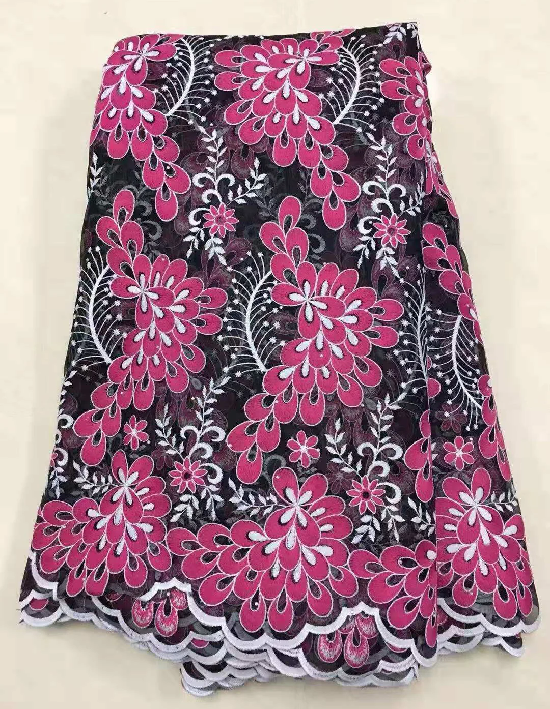 

Black+White African Lace Fabrics 2021 High Quality Lace Nigerian Tulle Lace Fabric Milk Silk French Net Lace Fabric