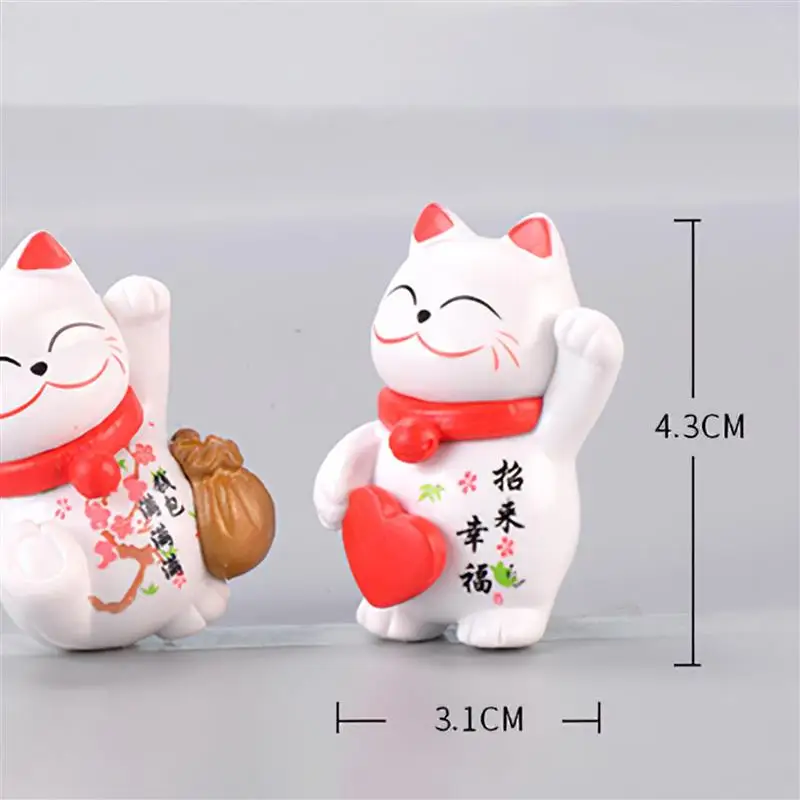 4 шт. ПВХ Лаки богатство размахивая кошка украшения домашнего декора прекрасный