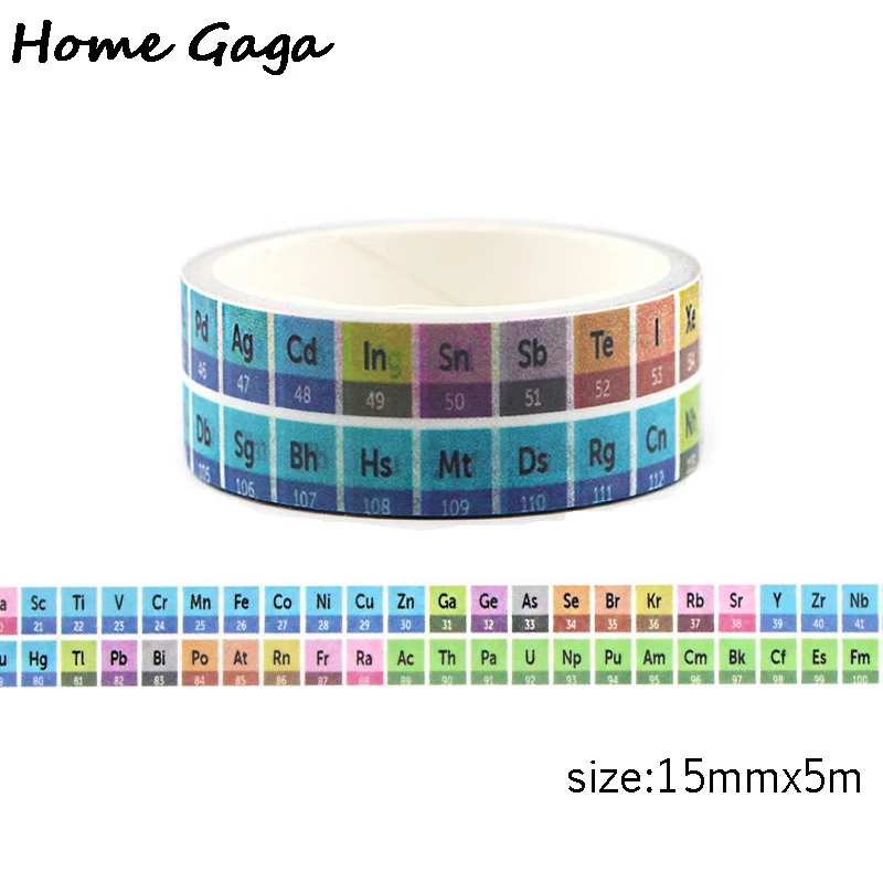 Homegaga периодически настольная васи лента DIY студенческие маскирующие наклейки | Отзывы и видеообзор