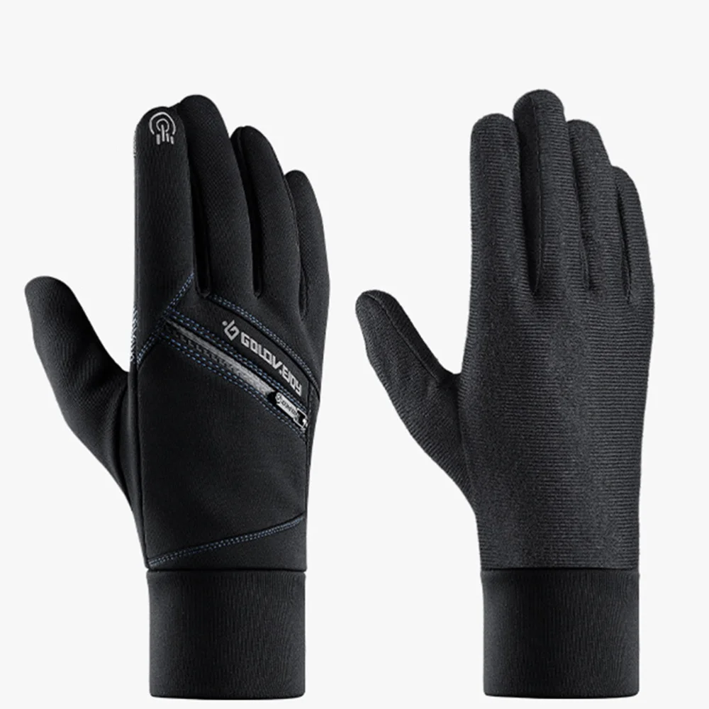 

Waterproof Warm Anti-slip Elastic Screen Touch Zippered Pocket for Hiking Camping Cycling Skiing -