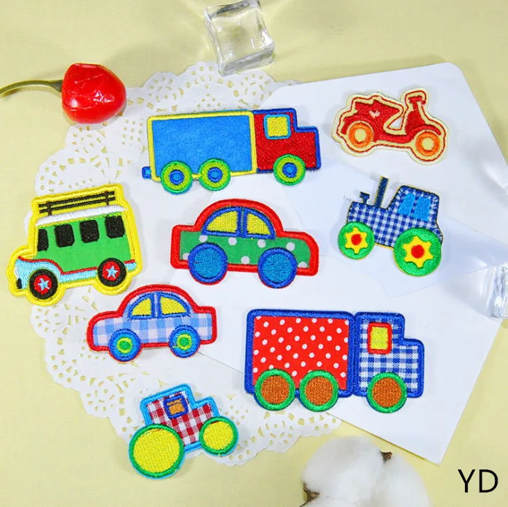 

New arrival 10 pcs Planes Embroidered patches iron on cartoon Motif Applique hat bag shoe repair decor accessory