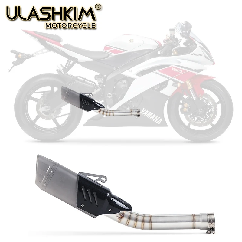 Глушитель выхлопной трубы мотоцикла средний передний Lik Slip On для Yamaha YZF 600 YZF-R6 R6 1998