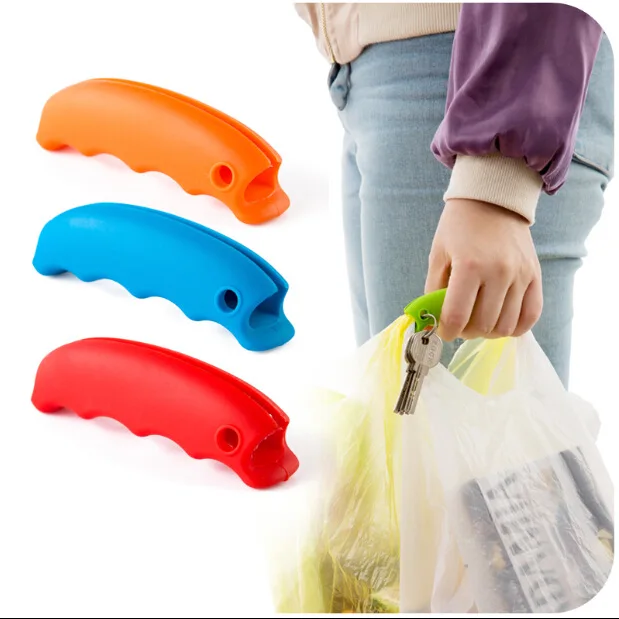 

HOT SALE 1PC Silicone Mention Dish For Shopping Bag to Protect Hands Trip Grocery Bag Clips Handle Carrier Grocery Holder Handle