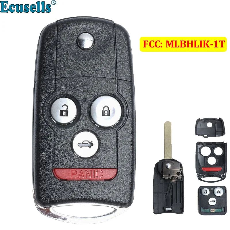 3 + 1/4 кнопочный складной дистанционный ключ брелок для Honda Accord Acura TL TSX ZDX 2009 2014 FCC