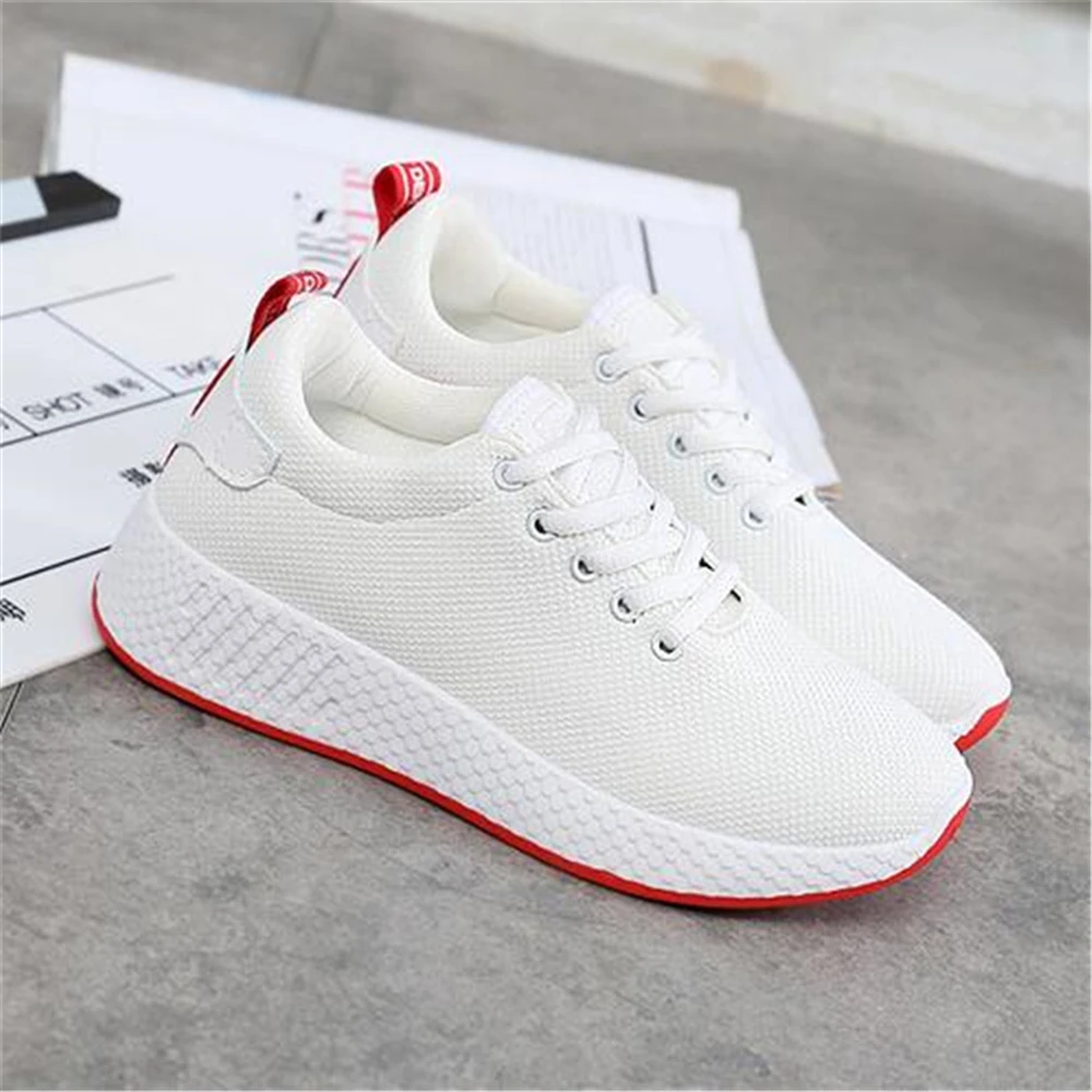 Дизайнерские женские кроссовки обувь для бега из искусственной кожи белые