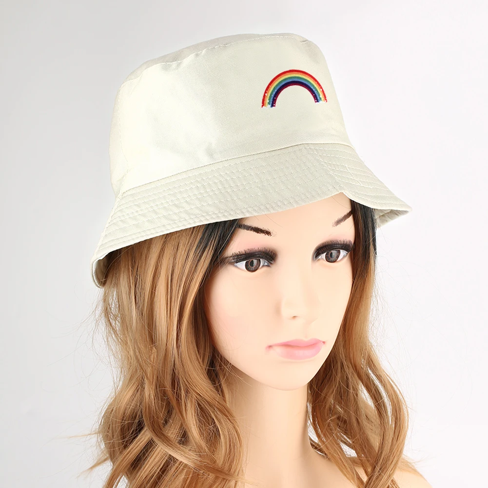 Панама женская с радужным принтом модная шапка рыбака в стиле хип-хоп спортивный