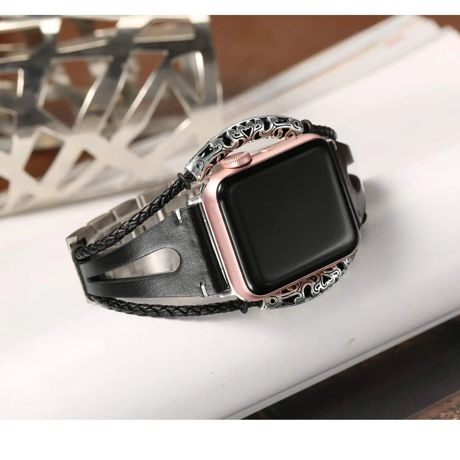 Кожаный ремешок для Apple Watch Band 44 мм 40 SE Series 6 5 4 3 2 сменный Браслет 42 38 | Наручные часы