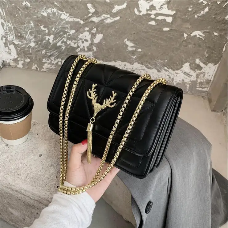 Женская сумка 2021 Корейская версия с рогами вышитая нить квадратная женская