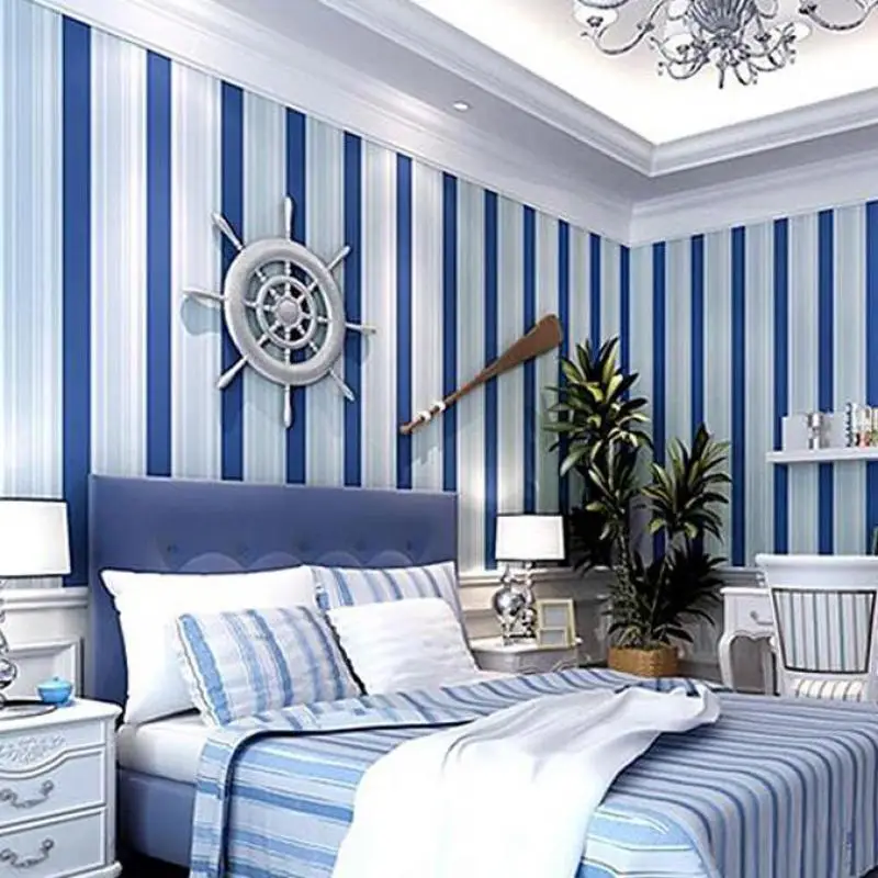 

Simple Striped Self Adhesive Wallpaper Non Woven Living Room Sticker Background Bedroom 3d DIY Wall Cover