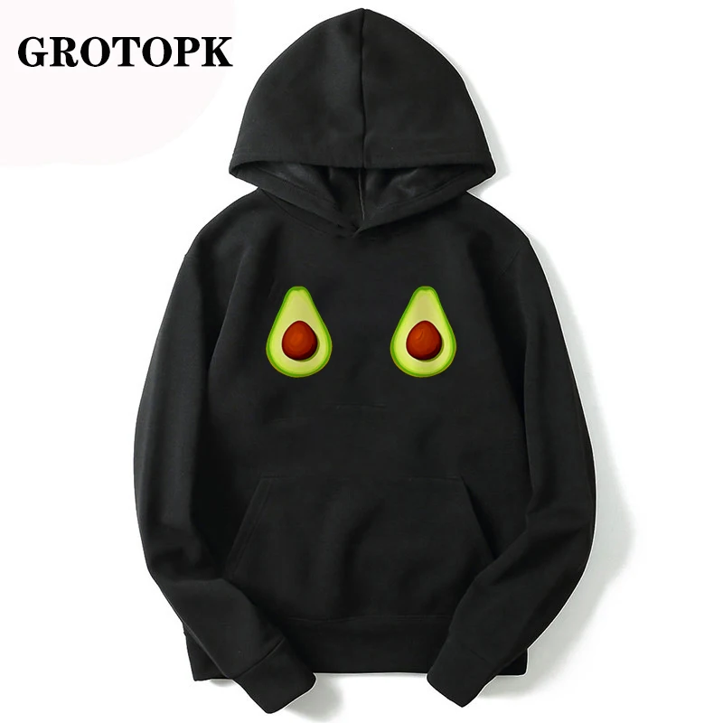Кавайная пара авокадо Декор BFF Толстовка свитшоты смешная зимняя толстовка с