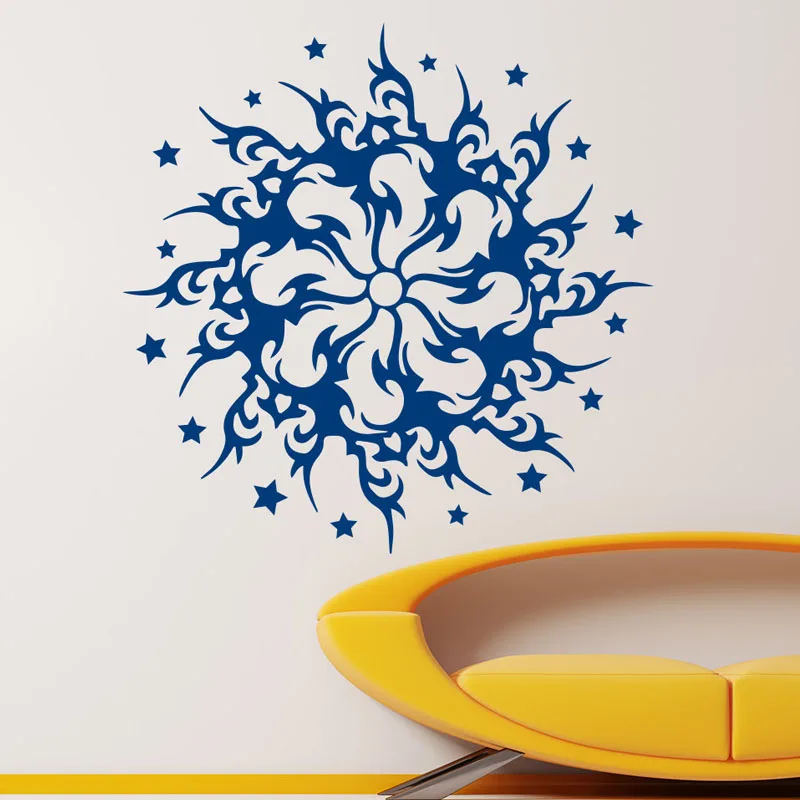 

WJWY Mandalas Wall Stickers Circle Flower Indian Bohemian Style Wall Decals Home Decor Removable Sticker For Bedroom Living Room