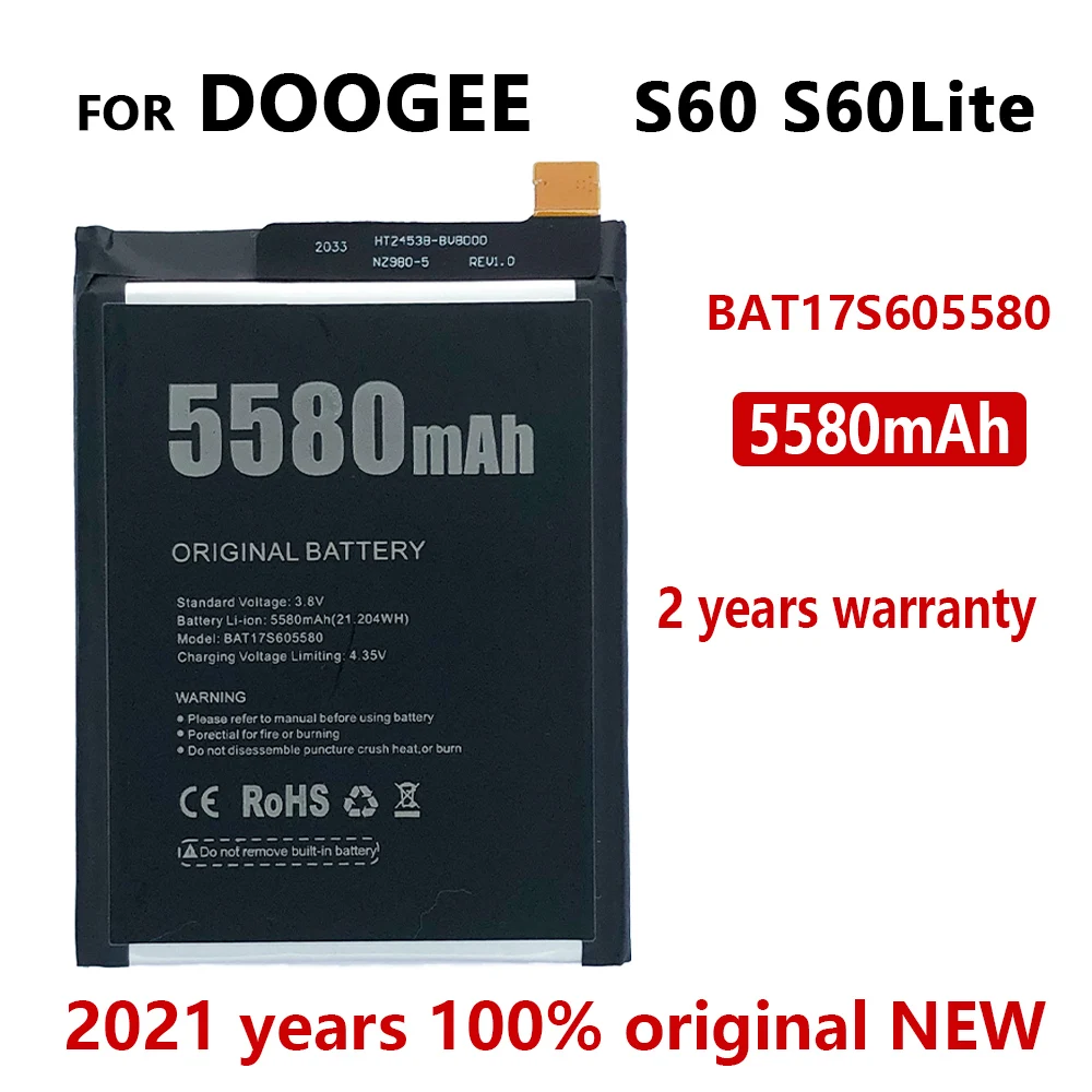 

Аккумулятор BAT17M15580 и BAT17S605580 Для DOOGEE S60 S 60 Lite, 100% мАч, высококачественные батареи + номер для отслеживания